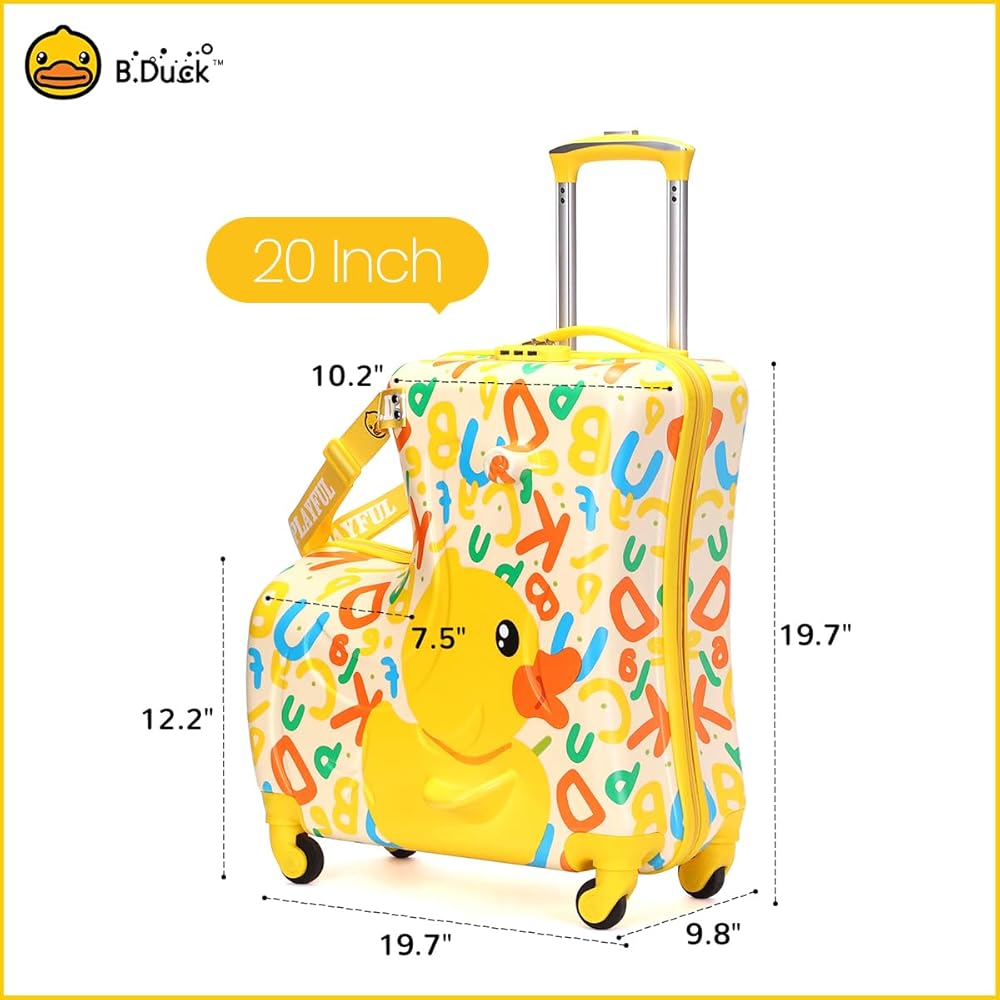 Amazon.com | B.Duck Kids Luggage, Kids Ride On Luggage [Safe